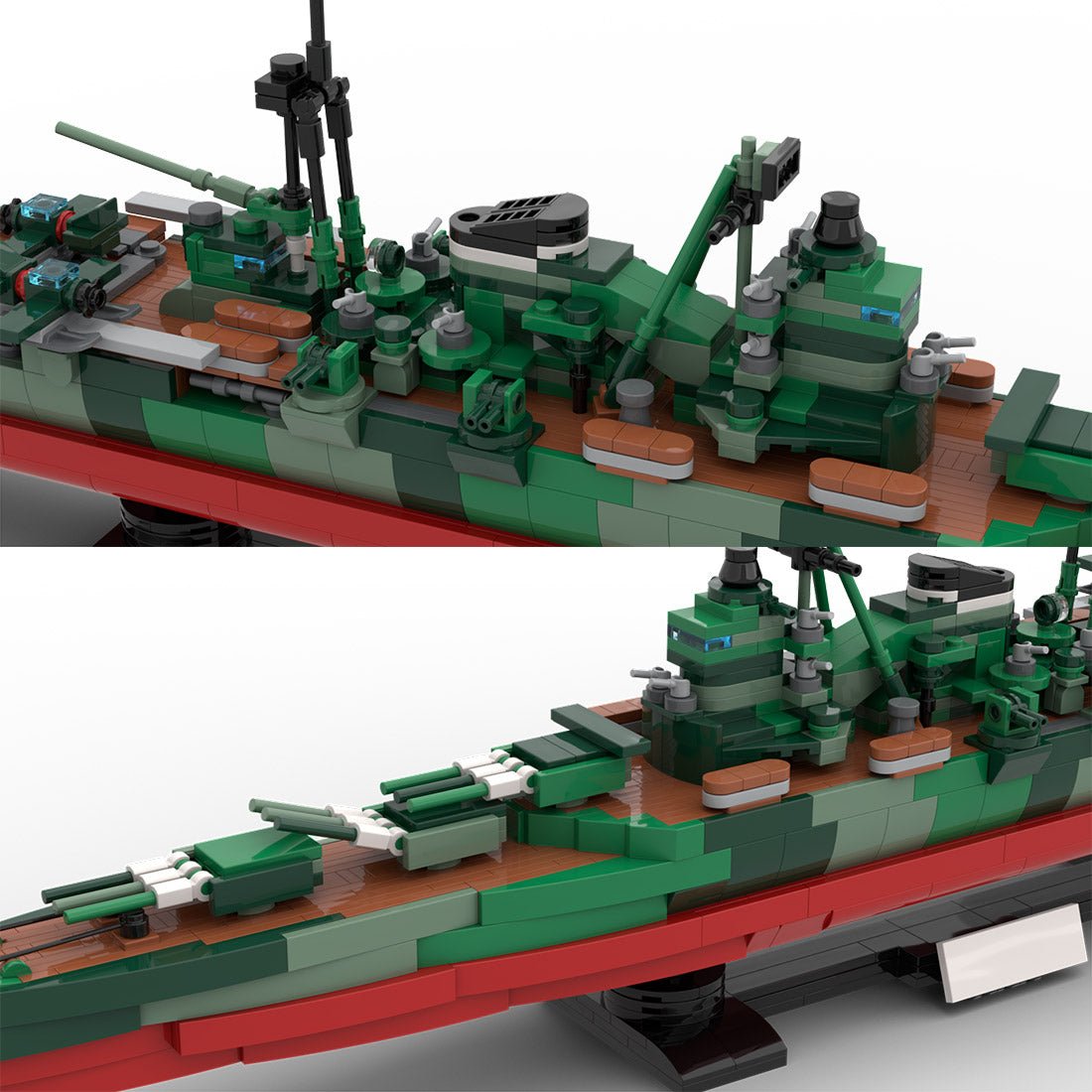 1/300 Scale Military MOC WWII Japanese Mikuma Heavy Cruiser Building Blocks - LesDiy - Building Blocks