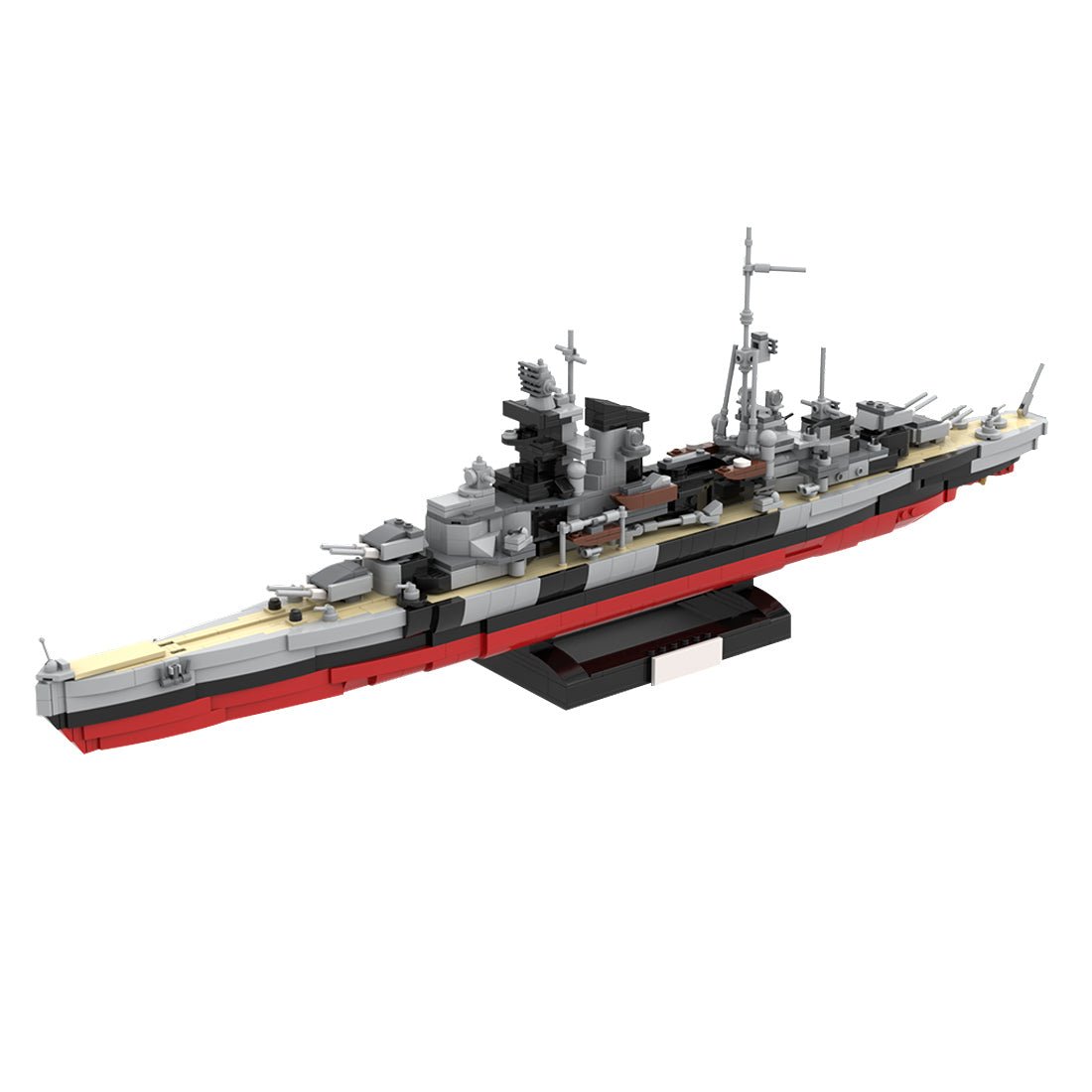 1/300 Scale WWII German Admiral Hipper Cruiser Building Blocks Set - LesDiy