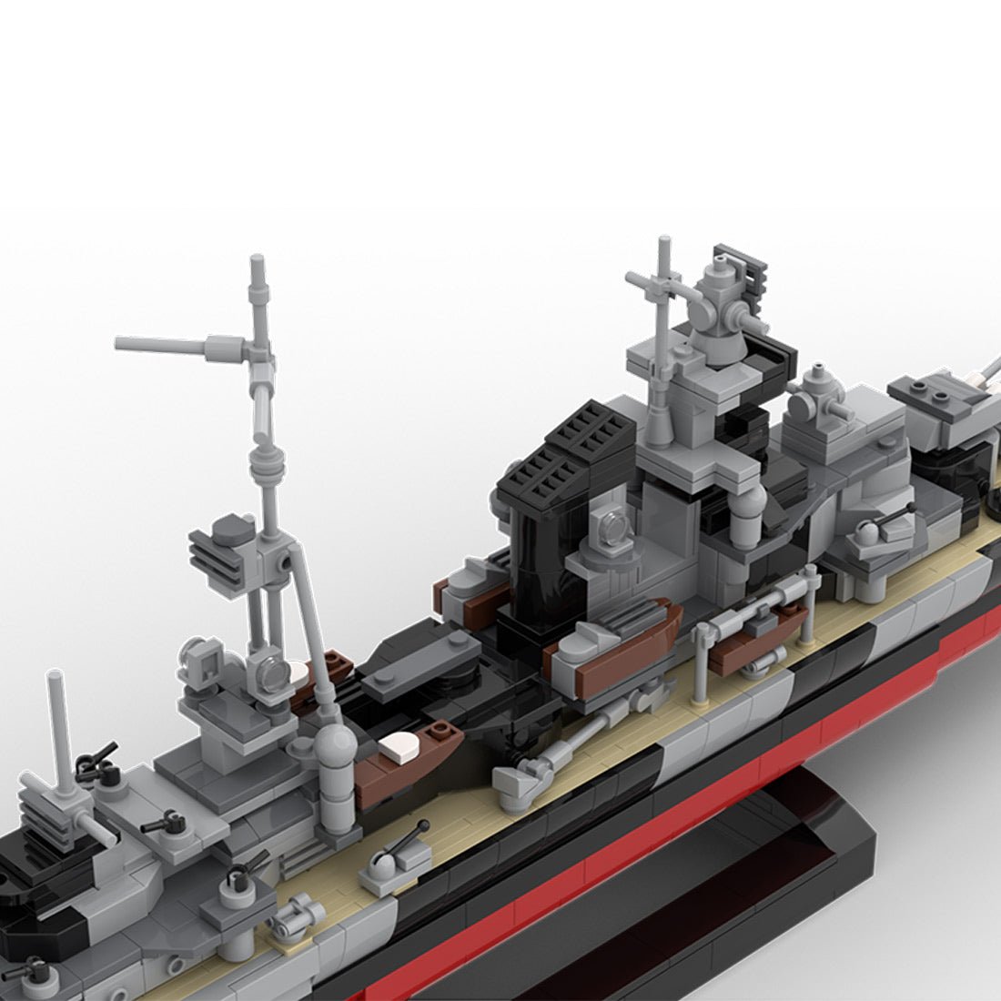 1/300 Scale WWII German Admiral Hipper Cruiser Building Blocks Set - LesDiy