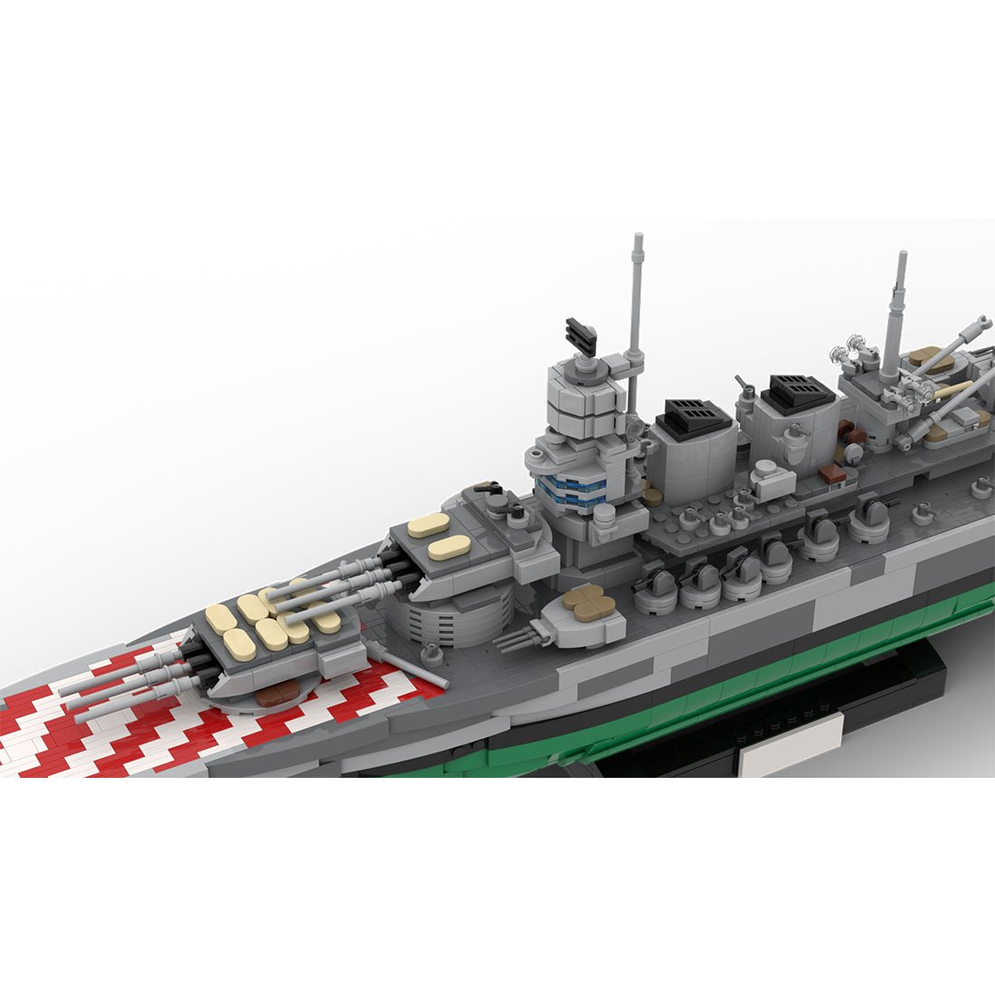 1/300 Scale WWII Italy Vittorio Veneto Battleship Military MOC Building Blocks - LesDiy