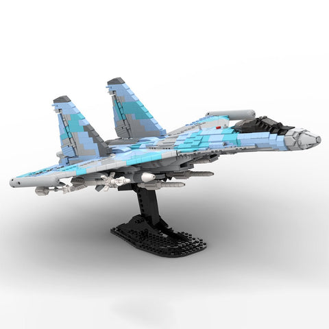 1/35 Scale Su - 35 Fighter Jet - LesDiy - Building Blocks