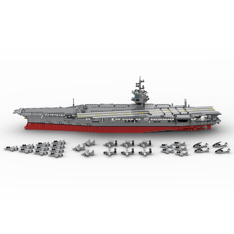 1/350 MOC UCS USS Enterprise CVN - 65 Nuclear - powered Aircraft Carrier Building Blocks - LesDiy - Building Blocks