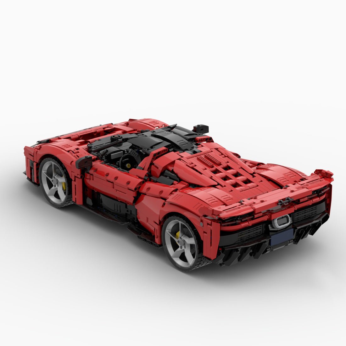 1/8 Scale Ferrari F80 Sports Car Building Blocks - LesDiy