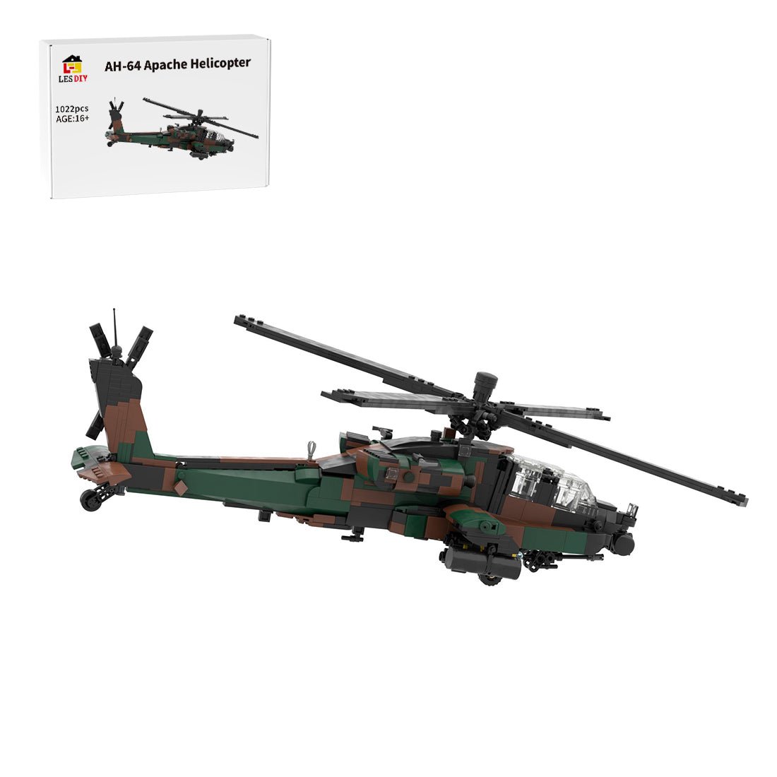 AH - 64 Apache Helicopter Building Blocks - LesDiy