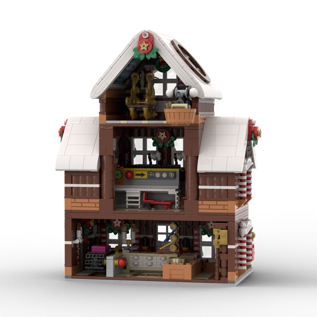 Christmas Snow Gingerbread House Model - LesDiy - 