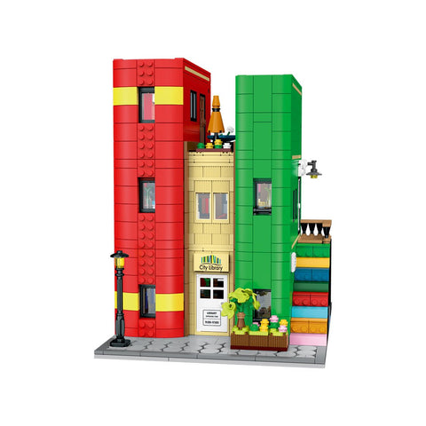 Mocsage City Library Modular Street Scene Building Blocks - LesDiy - building blocks