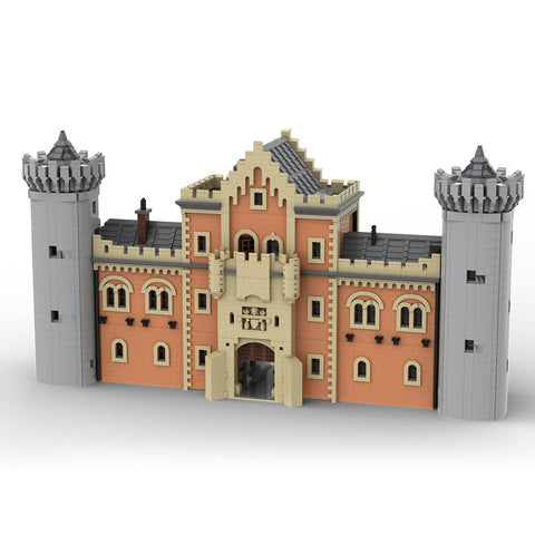 Gatehouse Left Module 1 of Neuschwanstein Castle Building Blocks Set - LesDiy