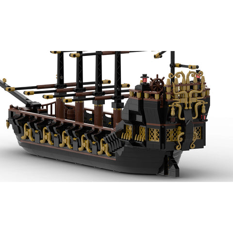 Medieval Golden Pirate Ship Assembly Toy Building Blocks Set | LesDiy