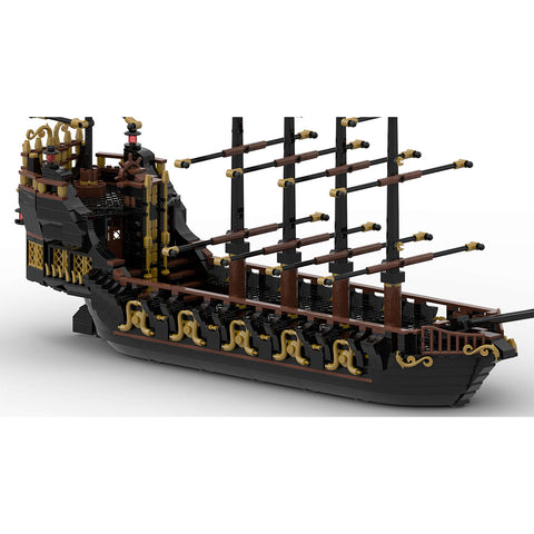 Medieval Golden Pirate Ship Assembly Toy Building Blocks Set | LesDiy