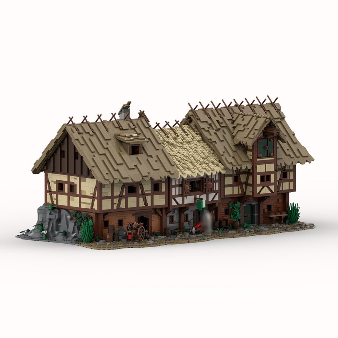 Medieval Taylorsgreen Village Townhouse Building Blocks | LesDiy