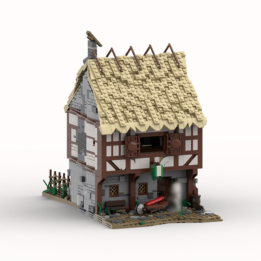 Medieval Taylorsgreen Village Townhouse Building Blocks | LesDiy