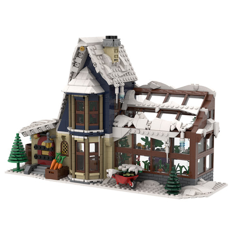 MOC-126301 Winter Village Greenhouse | lesdiy.com