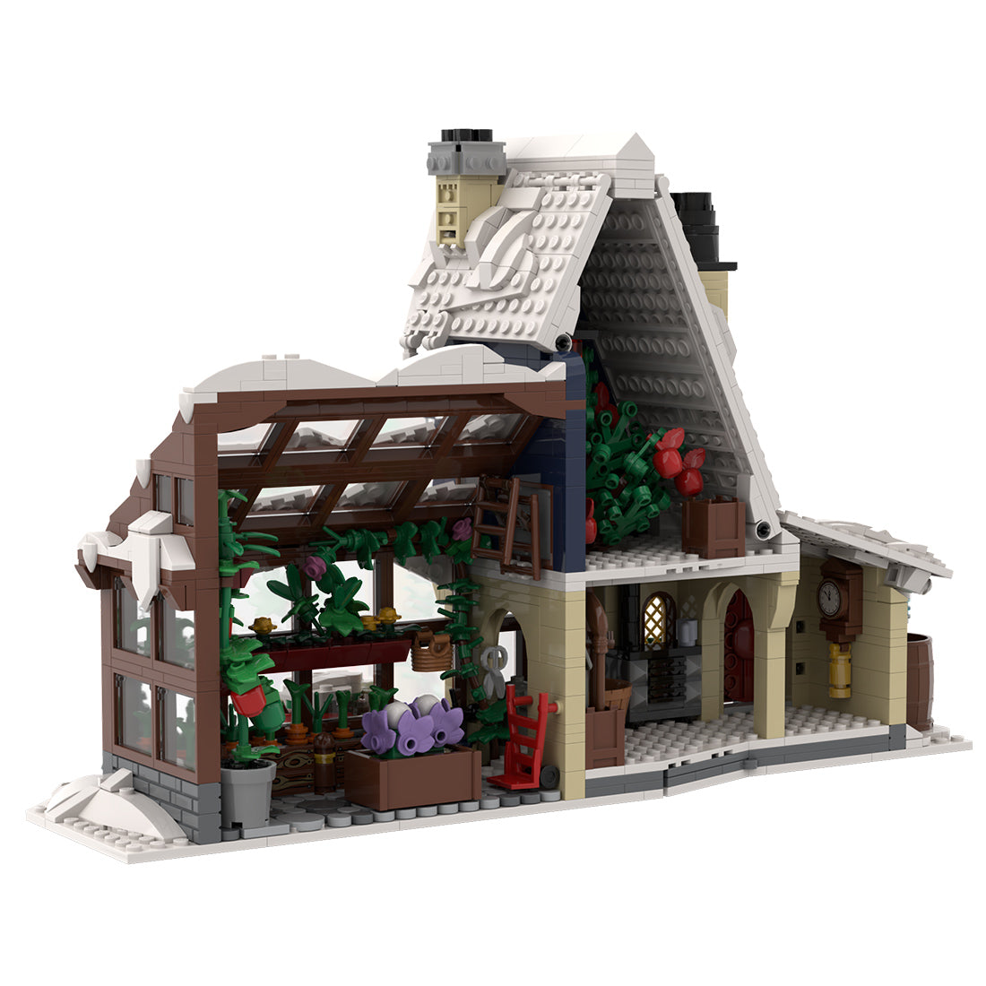 MOC-126301 Winter Village Greenhouse | lesdiy.com