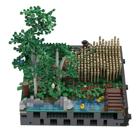 MOC-131114 A4 - Landscape with fields and trees | lesdiy.com