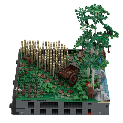 MOC-131114 A4 - Landscape with fields and trees | lesdiy.com