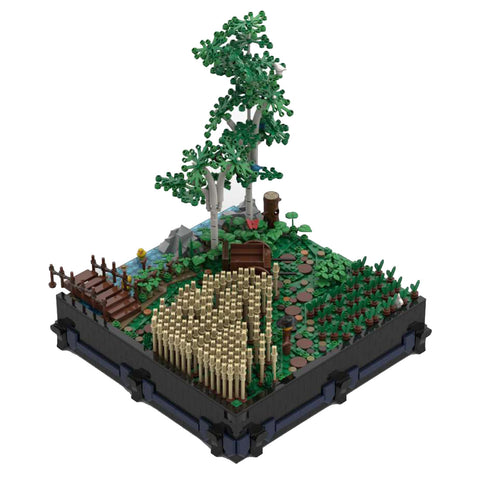 MOC-131114 A4 - Landscape with fields and trees | lesdiy.com