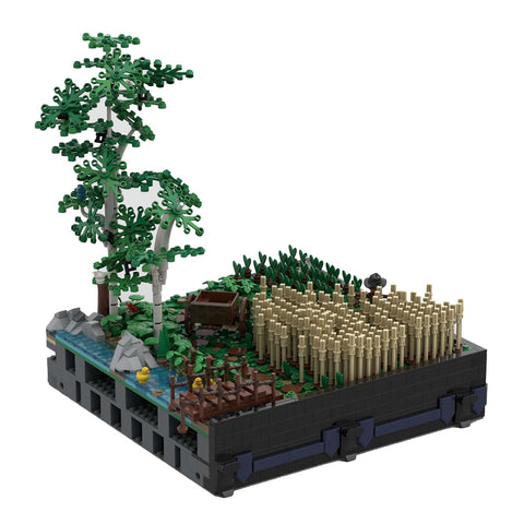 MOC-131114 A4 - Landscape with fields and trees | lesdiy.com