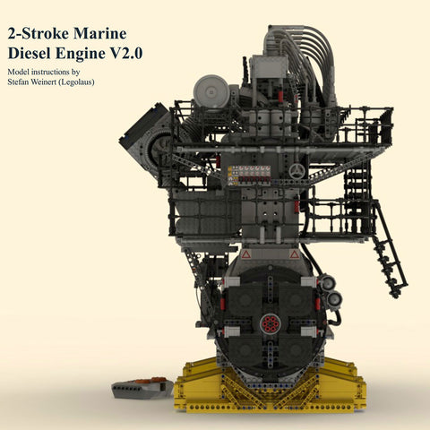 MOC-141278 1/17 Scale 2-Stroke Marine Diesel Engine | lesdiy.com