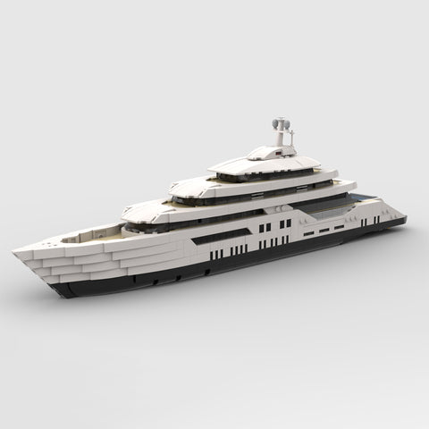 MOC-185660 WHITE Luxury Yacht (Mini-Scale) | lesdiy.com