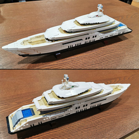 MOC-185660 WHITE Luxury Yacht (Mini-Scale) | lesdiy.com