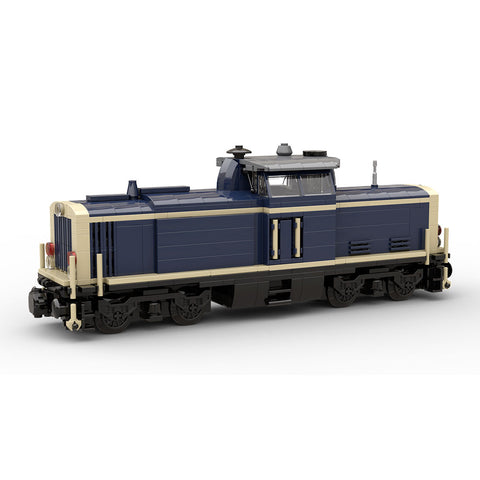 MOC-191639 V100 German Cargo Locomotive "dark blue tan" 8W | lesdiy.com