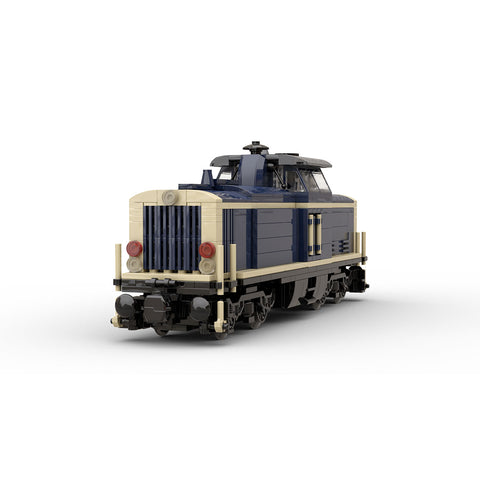 MOC-191639 V100 German Cargo Locomotive "dark blue tan" 8W | lesdiy.com