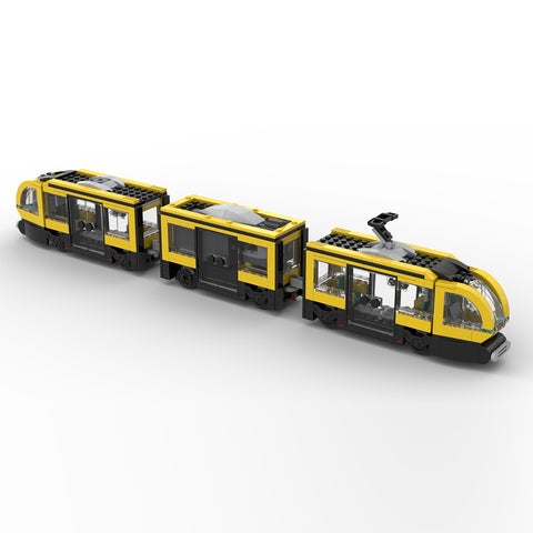 MOC-198402 Downtown tram  (Dynamic Version/530PCS/Yellow) | LesDiy