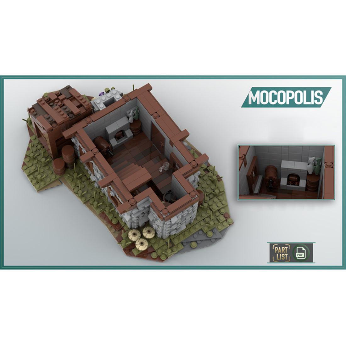 MOC-49535 MOC Custom Medieval House | lesdiy.com