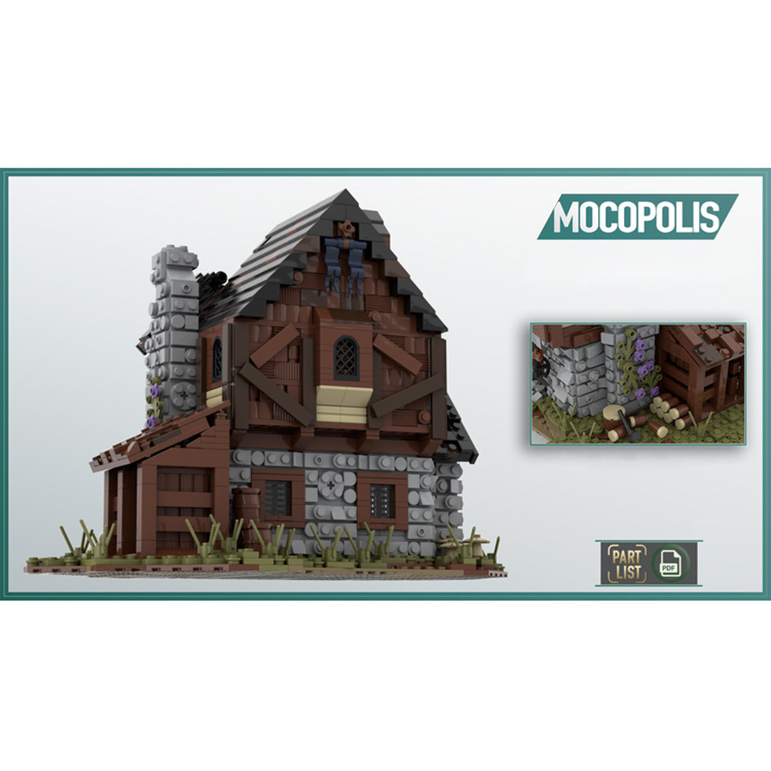 MOC-49535 MOC Custom Medieval House | lesdiy.com