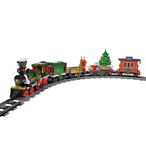 MOC-49581 Motorized and Improved Christmas Train | lesdiy.com