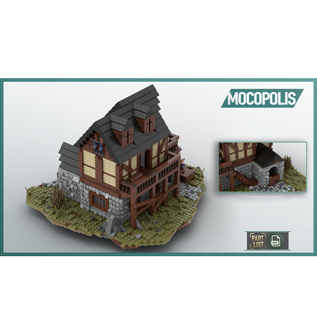 MOC-49665 MOC Medieval House #2 (Inn) | lesdiy.com