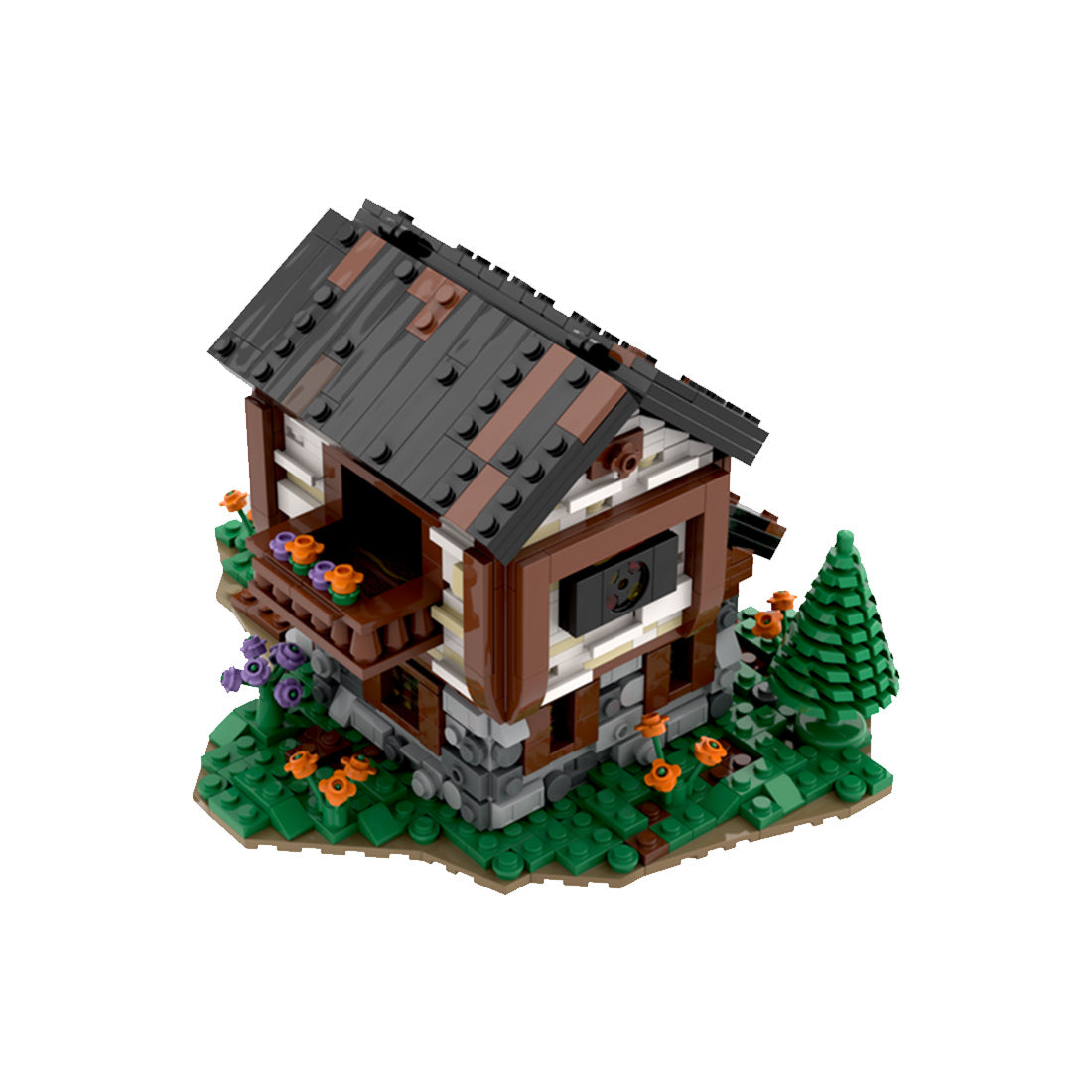 MOC-57549 Mini Medieval House | lesdiy.com