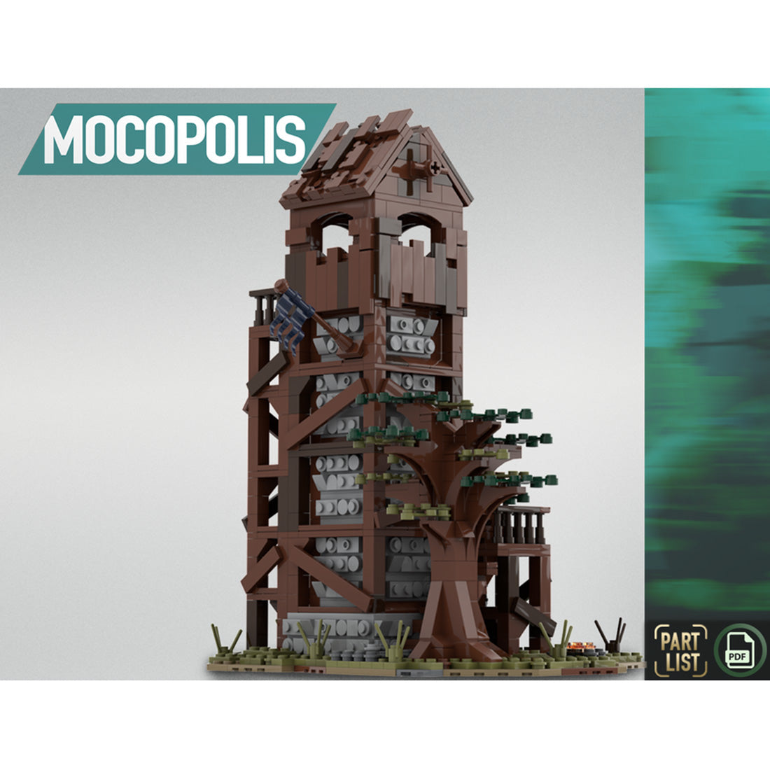 MOC-76430 MOC Medieval Patrol Tower | lesdiy.com