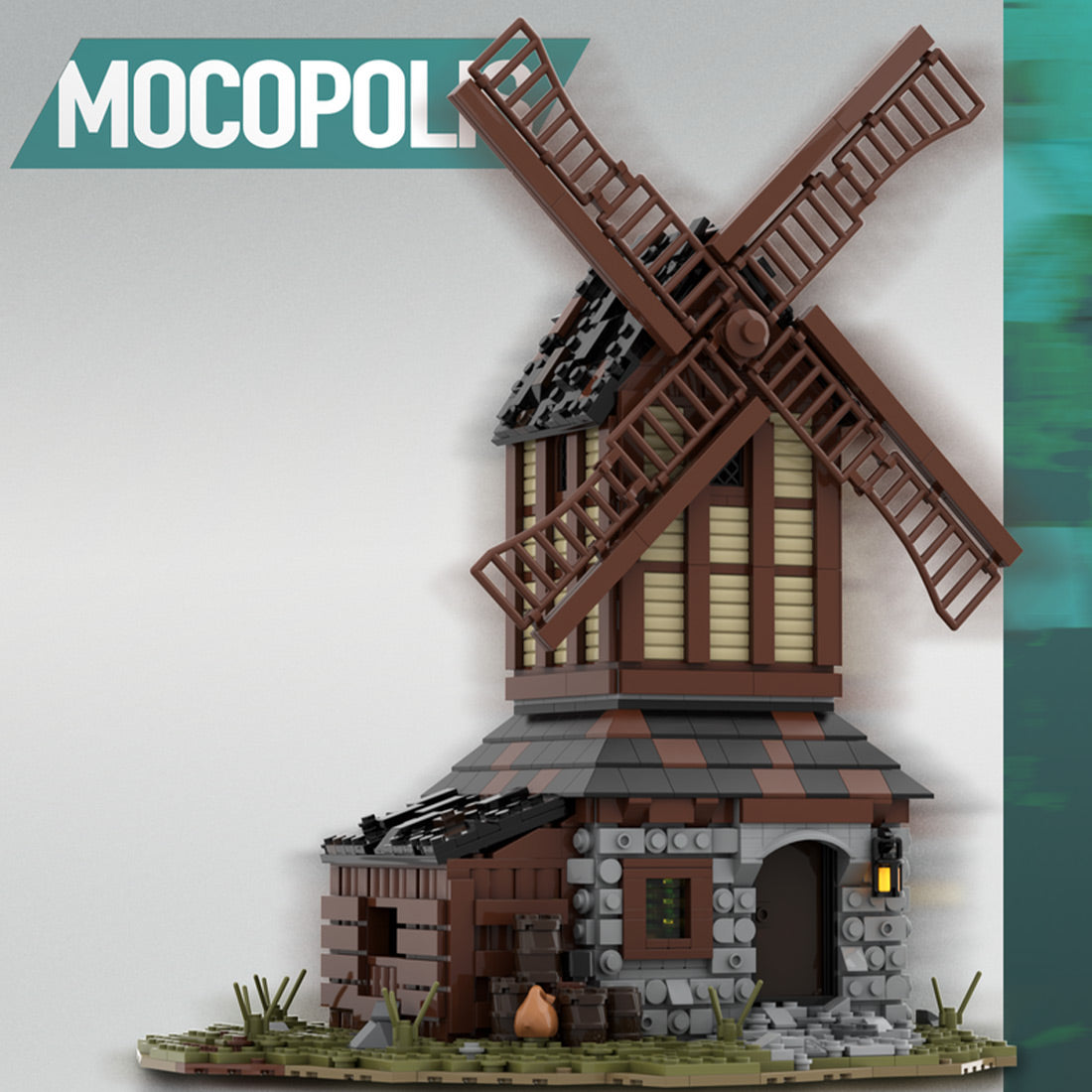 MOC-76464 MOC Medieval Mill | lesdiy.com