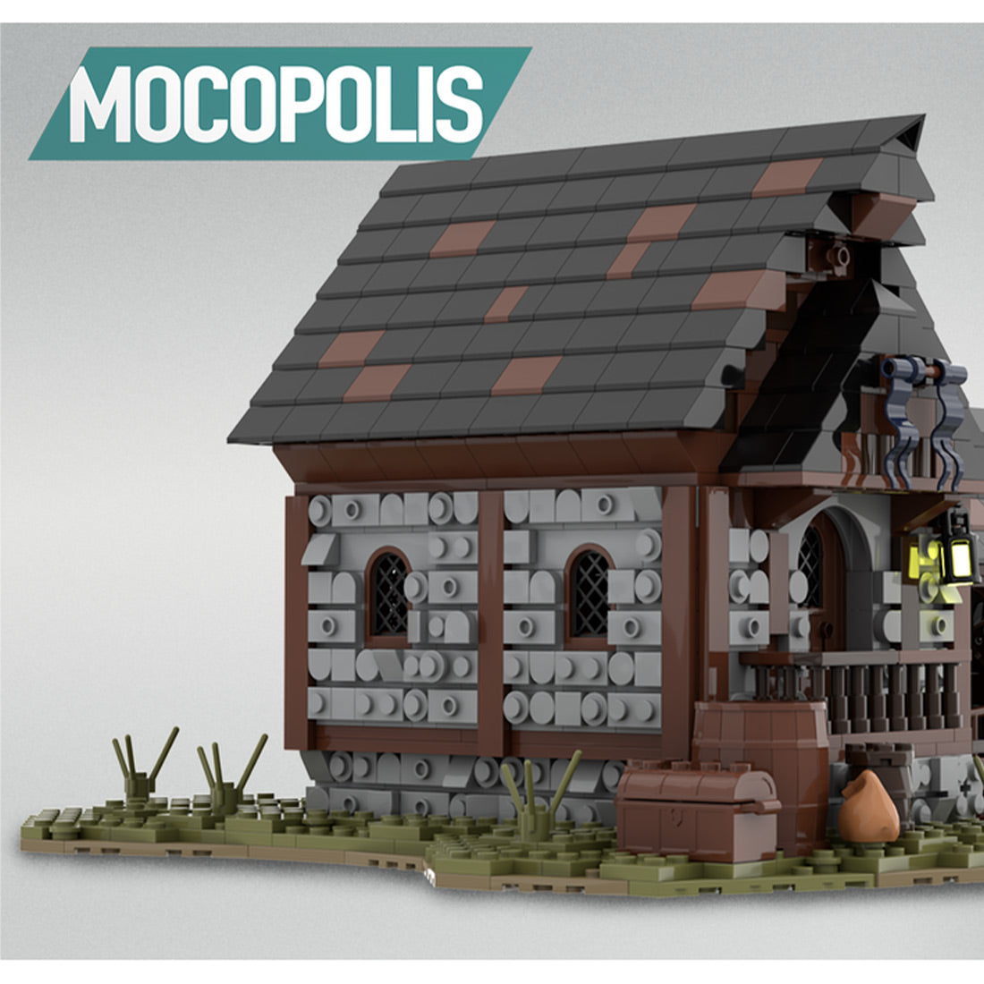 MOC-76635 MOC Medieval Horse Stable | lesdiy.com