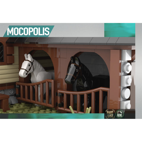 MOC-76635 MOC Medieval Horse Stable | lesdiy.com