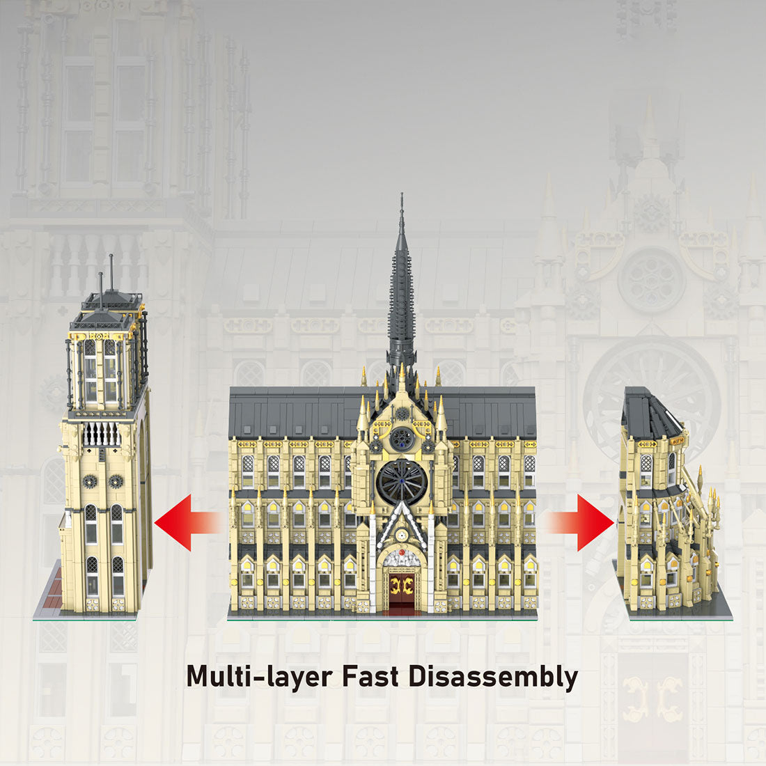 Notre-Dame Cathedral Assembly Toy Building | lesdiy.com