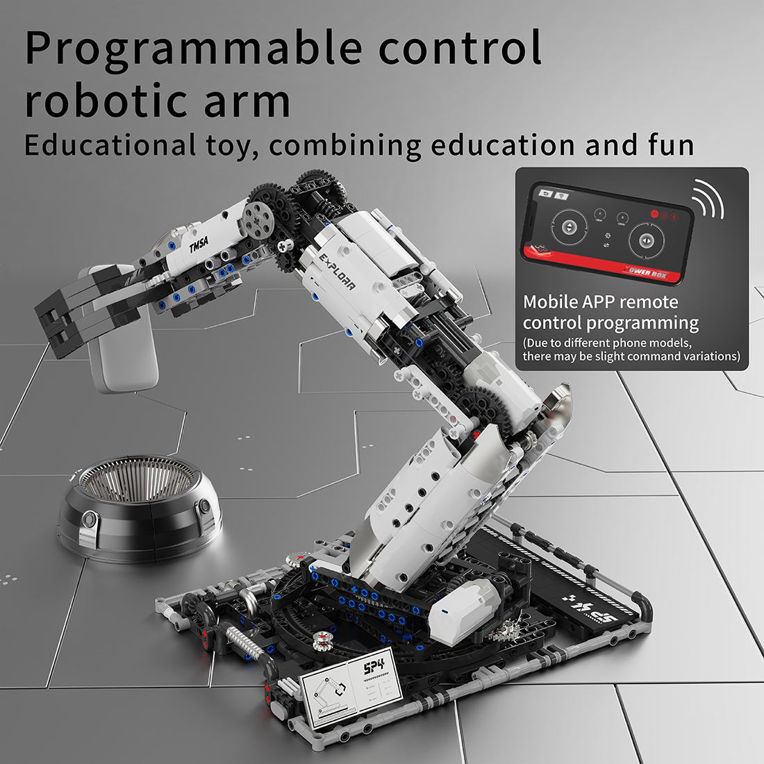 Programmable Multi-Axis Robotic Arm Building Blocks Set | lesdiy.com