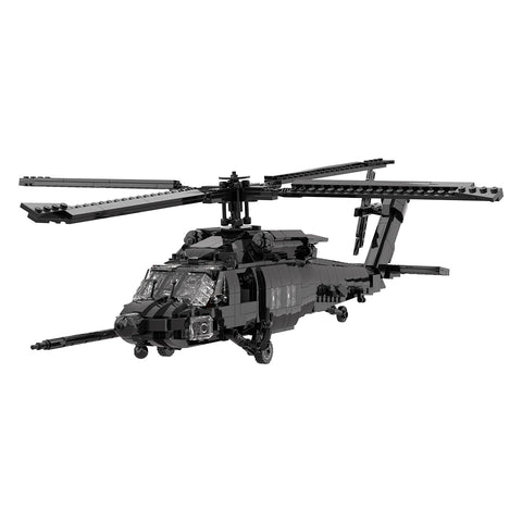 UH60M Black Hawk Military Copter Model DIY Assembly Blocks | lesdiy.com