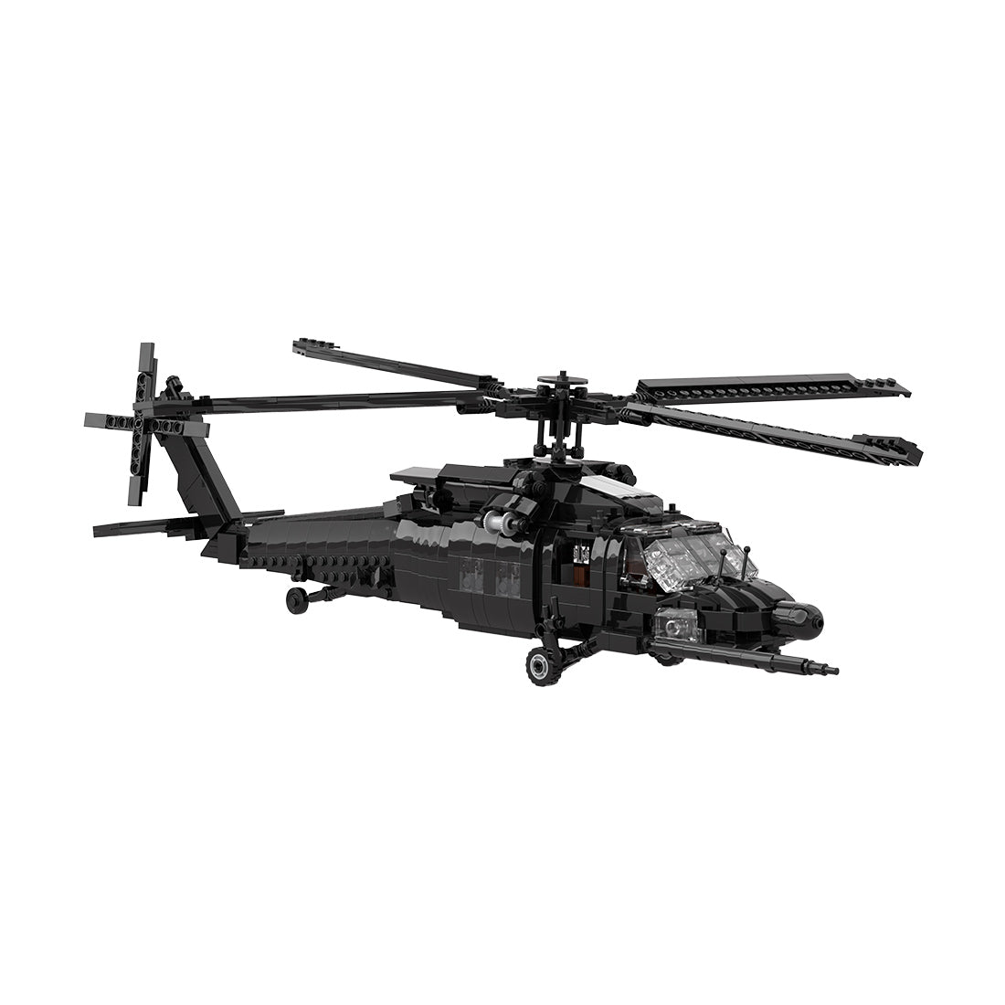 UH60M Black Hawk Military Copter Model DIY Assembly Blocks | lesdiy.com