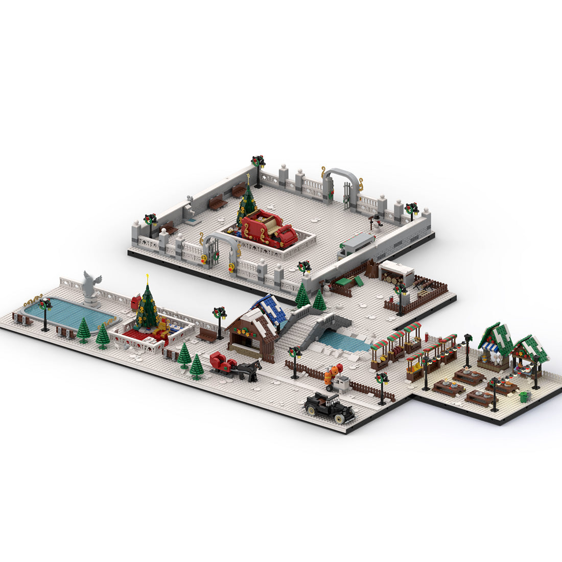 MOC Large Winter Village Christmas Square