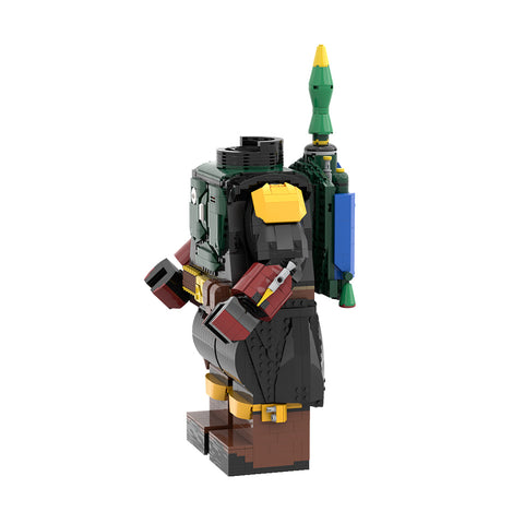 MOC-127778 & 139377 Boba Fett Action Figure & Throne(with Helmet)