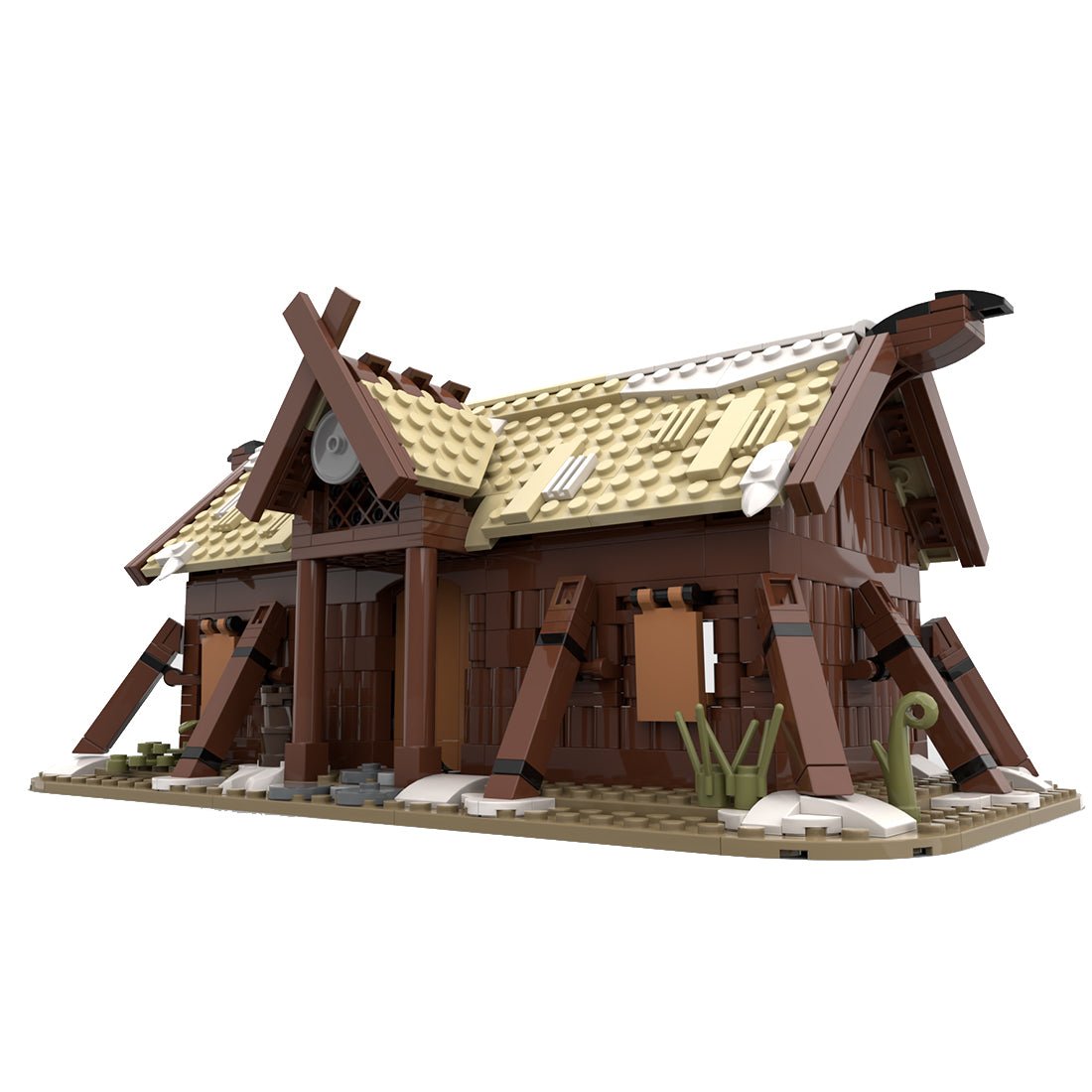 MOC - 102557 Viking Longhouse Medieval Building Blocks - LesDiy