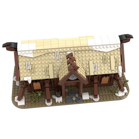 MOC - 102557 Viking Longhouse Medieval Building Blocks - LesDiy