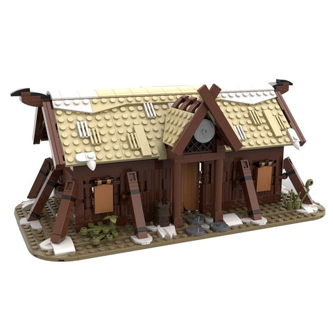 MOC - 102557 Viking Longhouse Medieval Building Blocks - LesDiy