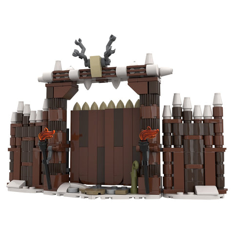 MOC - 103656 Winter Viking Village Gate Building Blocks - LesDiy