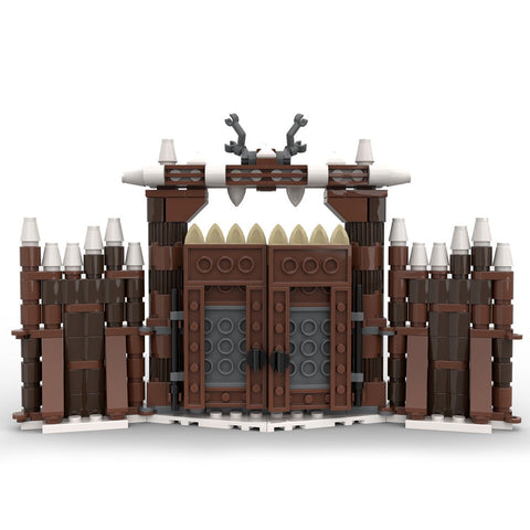 MOC - 103656 Winter Viking Village Gate Building Blocks - LesDiy