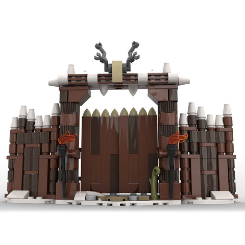 MOC - 103656 Winter Viking Village Gate Building Blocks - LesDiy