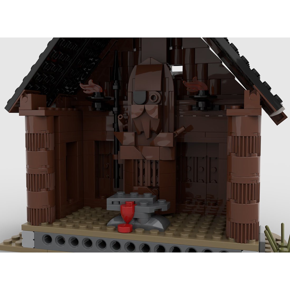 MOC - 104429 The Viking God House Medieval Building Blocks - LesDiy