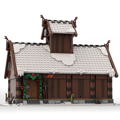 MOC - 104429 Winter Viking God House Building Blocks - LesDiy